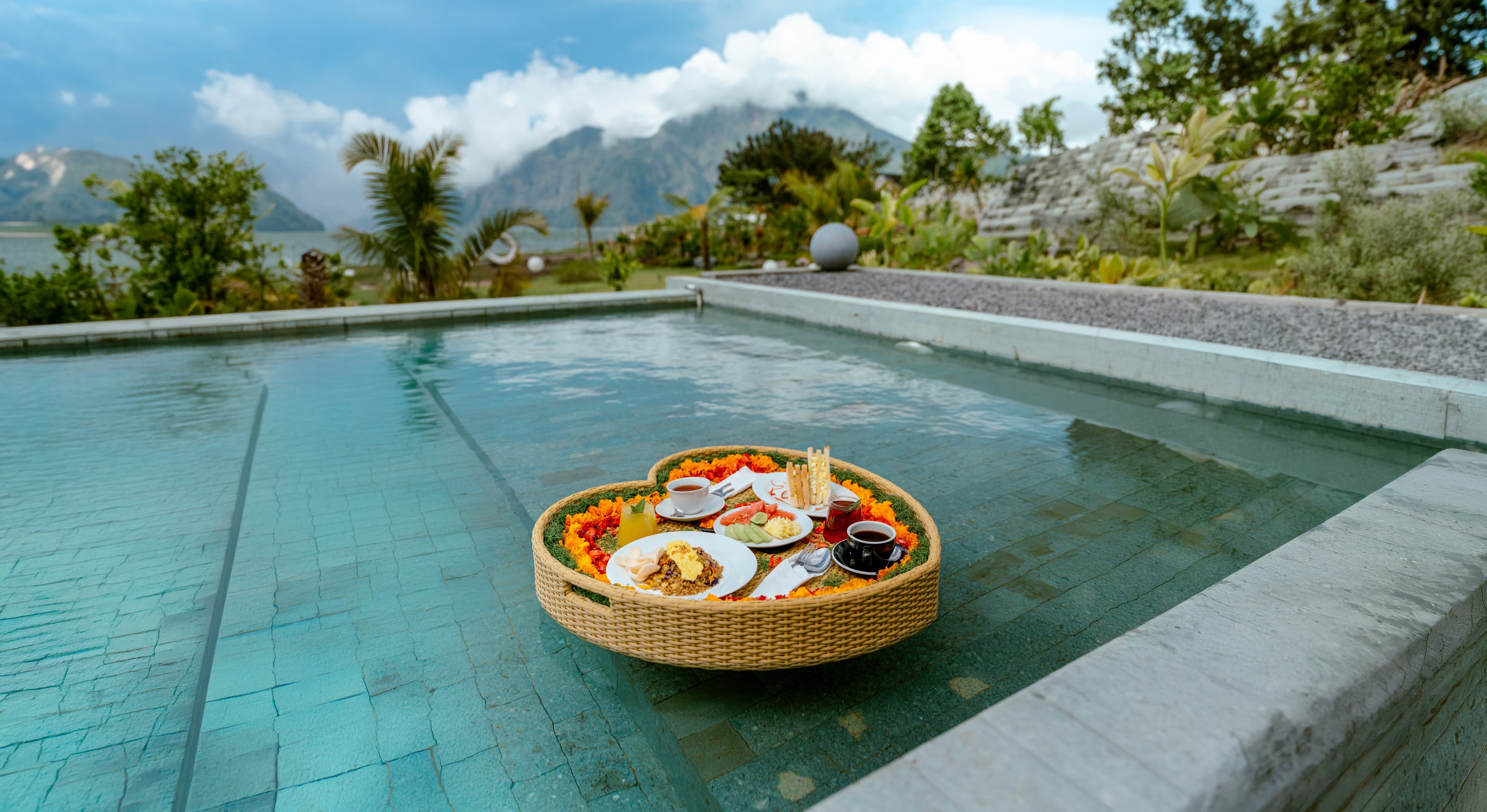 Poolside Breakfast