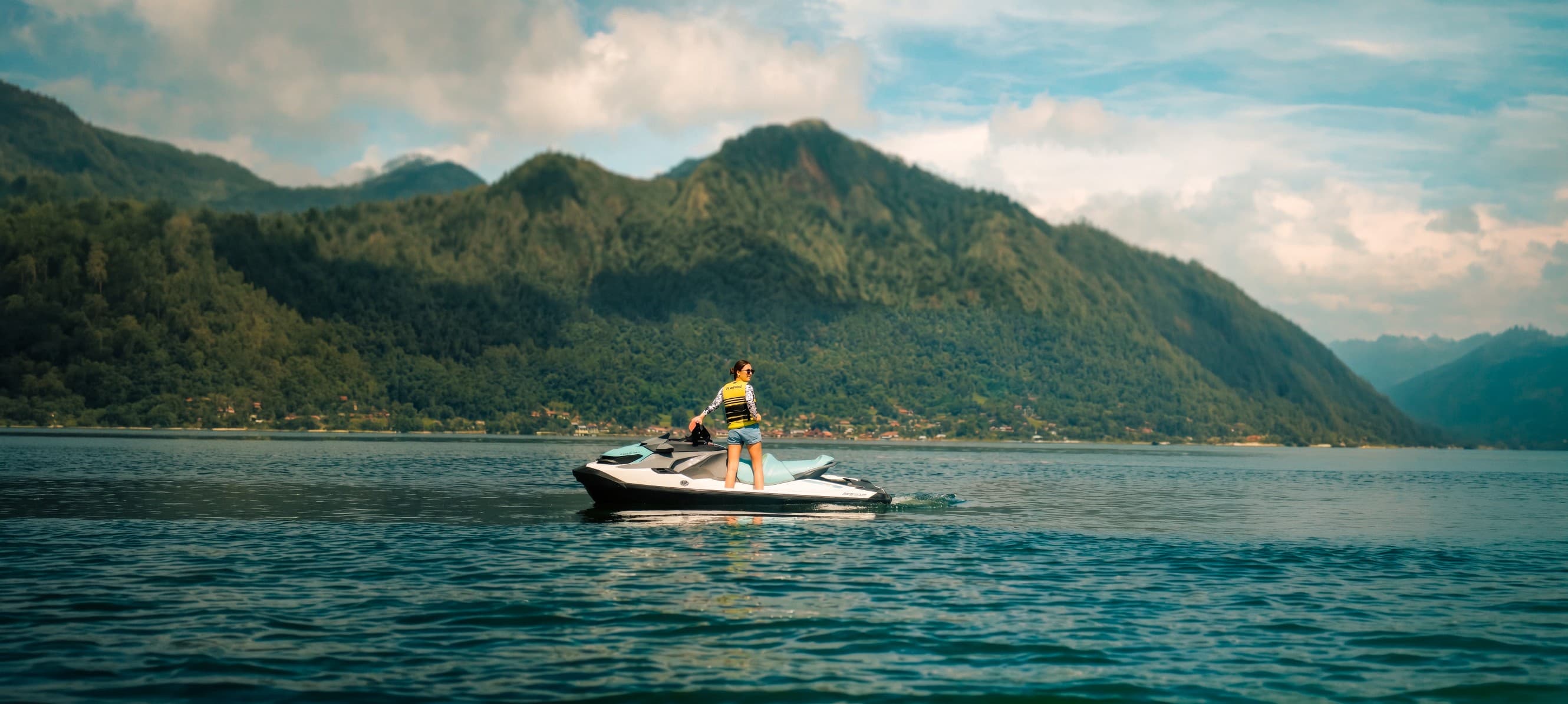 Jet Ski on Lake Batur